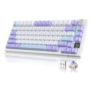 ATTACK SHARK X820ULTRA �Q�[�~���O�L�[�{�[�h 3���[�h TFT�X�N���[�� Gasket�\�� ���J�j�J���L�[�{�[�h 75���z�� ����/�L��/BT �z�b�g�X���b�v �������\ PBT�L�[�L���b�v RGB LED�f�B�X�v���C �m�u�t�� 
