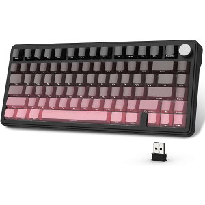 ATTACK SHARK X85 �Q�[�~���O�L�[�{�[�h 75% ���J�j�J���L�[�{�[�h bluetooth ���C�����X ���� ���Ő��X�C�b�` �K�X�P�b�g�}�E���g ���j�A �T�C�h���󒤍�PBT�`�F���[�L�[�L���b�v RGB �z�b�g�X���b�v