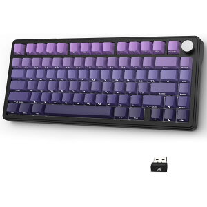 ATTACK SHARK X85 �Q�[�~���O�L�[�{�[�h ���J�j�J���L�[�{�[�h bluetooth ���C�����X ���� ���Ő��X�C�b�` �K�X�P�b�g�}�E���g ���j�A �T�C�h���󒤍�PBT�`�F���[�L�[�L���b�v RGB �z�b�g�X���b�v 5