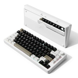 ATTACK SHARK X86 �Q�[�~���O�L�[�{�[�h �g���C���[�h �L�� 2.4GHz Bluetooth 75���z�� 81�L�[ CNC�A���~�j�E�� �K�X�P�b�g�}�E���g �J�X�^���������j�A�X�C�b�` �z�b�g�X���b�v 3�s�� 5�s���Ή� PBT�L�[
