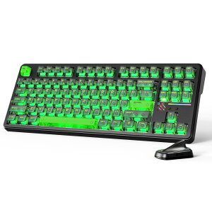 ATTACK SHARK X87ULTRA �Q�[�~���O�L�[�{�[�h �h�b�g�}�g���N�X�f�B�X�v���C 3���[�h Bluetooth/2.4G/�L�� �f���A��8K �J�[�{���t�@�C�o�[���L�[�L���b�v TKL 87�L�[ 0.125ms��x�� �O���X�t�@�C�o�[PCB RGB G