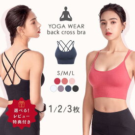 【最大30％OFFクーポン！16日まで】 ヨガブラ スポーツブラ 揺れない ブラトップ スポブラ 1枚 2枚セット 3枚セット ヨガブラトップ 大きいサイズ レディース ヨガウェア スポーツウェア ズレない カップ付き 下着 肌着 ノンワイヤー ワイヤレ