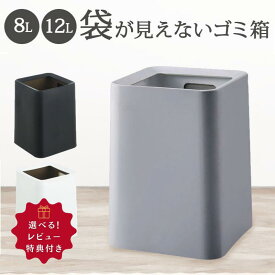 ゴミ箱 おしゃれ ゴミ袋が見えない 8L 12L 北欧 袋が見えない 四角 角型 生活感がない 袋が見えないゴミ箱 リビング 寝室 隠せるゴミ箱 スリム シンプル ダストボックス 小さい 小さめ