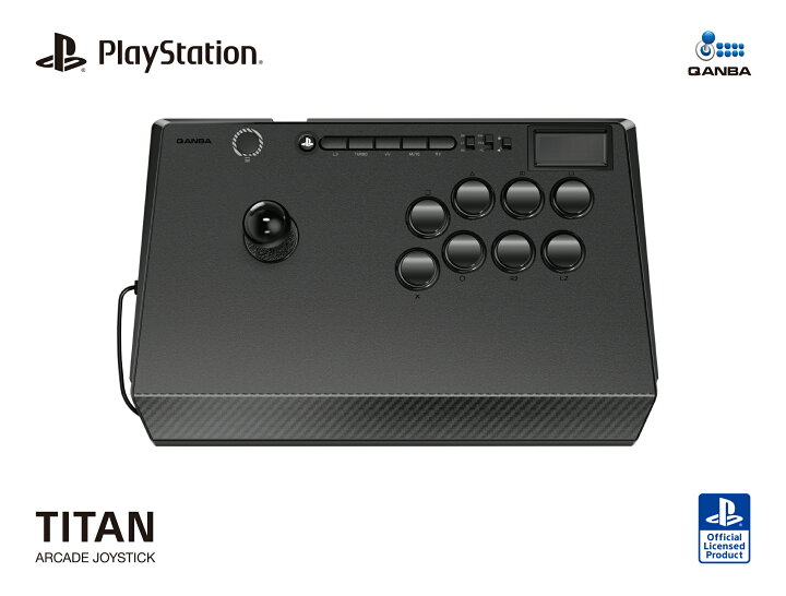 Qanba Titan B1 タイタン アケコン+換装ボタン1個(ジスたん)