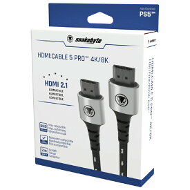 スネークバイト 公式 SnakeByte SONY PS5 HDMI ケーブル HDMI:CABLE 5&#8482; PRO 8K (2M) 次世代機対応 HDMI ケーブル HDMI&#174; 2.1規格のケーブル 従来の 4K だけでなく プレステ5 で利用可能になる 8K 120Hz の出力にも対応 ケーブル長 2m