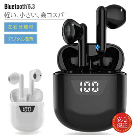ワイヤレスイヤホン Bluetooth5.3 iPhone android 防水 残量表示 タッチ式 片耳 両耳通話 充電ケース付き マイク 軽量 コンパクト B55 送料無料 音量調整 通話 音楽 自動ペアリング ランニング イヤホンマイク テレワーク