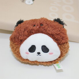 パンダ ぬいぐるみ チャーム キーホルダー ヘッドキャップをかぶって かわいい panda どうぶつ ギフト プレゼント ストライプ 小学生 中学生 高校生 友達 バッグ チャーム キーリング バッグチャーム 人気 アニマル お揃いキーホルダー