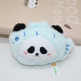 パンダ ぬいぐるみ チャーム キーホルダー ヘッドキャップをかぶって かわいい panda どうぶつ ギフト プレゼント ストライプ 小学生 中学生 高校生 友達 バッグ チャーム キーリング バッグチャーム 人気 アニマル お揃いキーホルダー