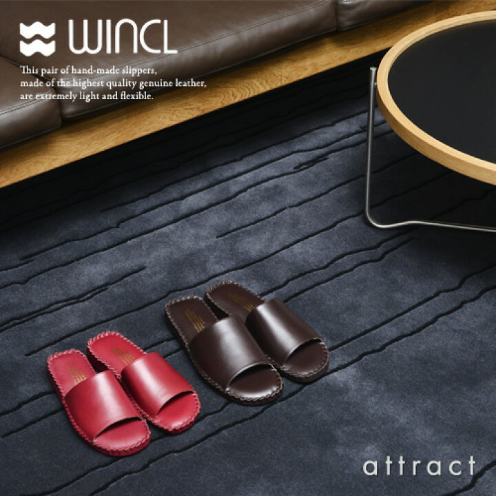 楽天市場】ウィンクル WINCL レザースリッパ Leather Slippers 前あき 