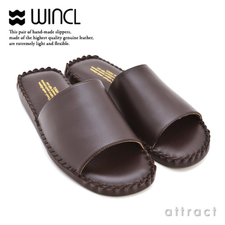 楽天市場】ウィンクル WINCL レザースリッパ Leather Slippers 前あき 