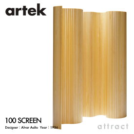 アルテック Artek 100 SCREEN パーティション スクリーン 間仕切り 200cm シェルフ 壁付け棚 デザイン：Alvar Aalto パイン クリアラッカー仕上げ リビング フィンランド 北欧