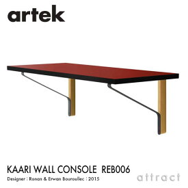 アルテック Artek KAARI WALL CONSOLE REB006 カアリ 壁付けコンソール シェルフ デスク サイズ：W100×D45cm 天板 レッドリノリウム 本体 ナチュラルラッカー デザイン：ロナン＆エルワン・ブルレック