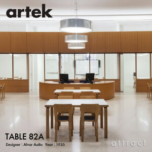 【正規取扱店】artek(アルテック)TABLE82A(テーブル82A)サイズ:150×85cm(厚み5cm)バーチ材デザイン:AlvarAalto天板(ホワイトラミネート)脚部(クリアラッカー仕上げ)ダイニングデスクフィンランド北欧【smtb-KD】