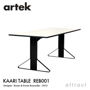 �A���e�b�N Artek KAARI TABLE REB001 �J�A���e�[�u�� �T�C�Y�F200×85cm ����2.4cm �V�� �z���C�g�O���b�V�[ HPL �r�� �u���b�N�X�e�C���I�[�N �f�U�C���F���i�����G�������E�u�����b�N �_�C�j���O�e�[
