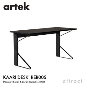アルテック Artek KAARI DESK REB005 カアリデスク サイズ：150×65cm 厚み2.4cm 天板 ブラックグロッシー HPL 脚部 ブラックステインオーク デザイン：ロナン＆エルワン・ブルレック ダイニングテーブル
