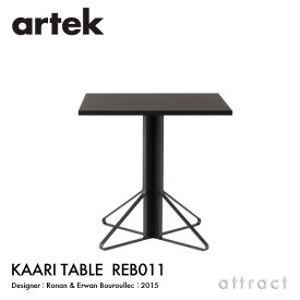 アルテック Artek KAARI TABLE REB011 カアリテーブル サイズ：W75cm 厚み2.4cm 天板 ブラックグロッシー HPL 脚部 ブラックステインオーク デザイン：ロナン＆エルワン・ブルレック ダイニングテーブル