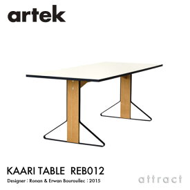 アルテック Artek KAARI TABLE REB012 カアリテーブル サイズ：160×80cm 厚み2.4cm 天板 ホワイトグロッシー HPL 脚部 ナチュラルオーク デザイン：ロナン＆エルワン・ブルレック ダイニングテーブル