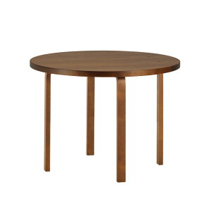 �A���e�b�N Artek TABLE 90A �e�[�u�� 90A �T�C�Y�F��100cm ���� 4cm 4�{�r �o�[�`�� �f�U�C���FAlvar Aalto �J���[�F�E�H�[���i�b�g�X�e�C�� �V�� �I�[�N�˔� �����FH72�EH74cm �ۃe�[�u�� �~�` �_�C�j���O