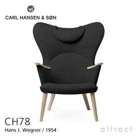 カールハンセン & サン Carl Hansen & Son ママ ベアチェア Mama Bear CH78 ラウンジチェア ネックピローセット オーク Oak ソープ仕上げ ファブリック：Fiord フィヨルド #191 ハンス J. ウェグナー Hans.J.Wegner