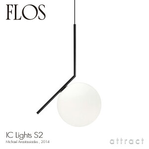 �t���X FLOS �A�C�V�[���C�c S2 �y���_���g IC LIGHTS S2 �y���_���g �����v �Ɩ� ���C�g LED �T�C�Y�F��436mm �J���[�F�u���b�N �X�`�[�� �h���d�グ �f�U�C���FMichael Anastassides �{�[�� �K���X �C�^��