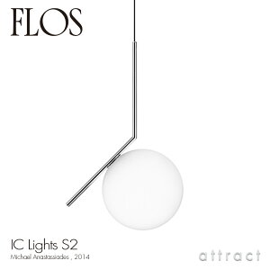 �t���X FLOS �A�C�V�[���C�c S2 �y���_���g IC LIGHTS S2 �y���_���g �����v �Ɩ� ���C�g LED �T�C�Y�F��436mm �J���[�F�N���[�� �X�`�[�� ���b�L �f�U�C���FMichael Anastassides �{�[�� �K���X �C�^���A �y