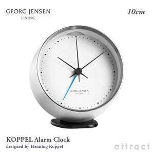 W[W WFZ GEORG JENSEN Rby Koppel Alarm Clock A[NbN 10cm z_[t XeX J[FVo[×zCg fUCi[FHenning Koppel wjOERby Xk[Y