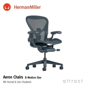 �n�[�}���~���[ Herman Miller �A�[�����`�F�A ���}�X�^�[�h Aeron Chair B�T�C�Y �~�f�B�A�� �i�C�g�t�H�[�� �|�X�`���[�t�B�b�g �t������ �i�J�[�y�b�g�p�L���X�^�[�j�f�U�C���FBill Stumpf & Don Chadw