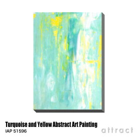アートパネル Art Panel Turquoise and Yellow Abstract Art Painting W600×H800mm IAP 51596 T30 Gallery アートポスター キャンバス MDF インテリア 壁掛け アクリル 油絵具 壁面 デザイン リビング 抽象画 フレーム 【RCP】【smtb-KD】