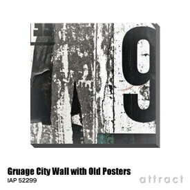 アートパネル Art Panel Gruage City Wall with Old Posters W600×H576mm IAP 52299 アートポスター キャンバス MDF インテリア 壁掛け アクリル 油絵具 壁面 デザイン リビング 抽象画 フレーム 【RCP】【smtb-KD】