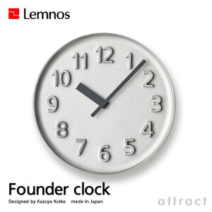 LemnosレムノスFounderclockファウンダークロックKK15-08カラー:2色Φ268mmステップムーブメントアルミニウムデザイン:小池和也ideacoイデア(壁掛け時計/ウォールクロック/贈り物/ギフト)【smtb-KD】