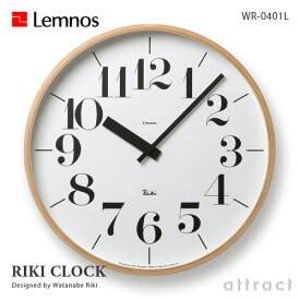 レムノス Lemnos タカタ Riki Clock リキ クロック Lサイズ 太字 WR-0401L 壁掛け時計 ウォールクロック デザイン：渡辺 力 Φ354mm ステップムーブメント インテリア デザイン 雑貨 【RCP】【smtb-KD】