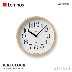 レムノス Lemnos タカタ Riki Clock リキ クロック Sサイズ 太字 WR-0401S 壁掛け時計 掛時計 時計 ウォールクロック デザイン：渡辺 力 Φ203mm ステップムーブメント インテリア デザイン 雑貨