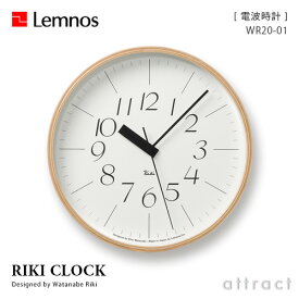 レムノス Lemnos タカタ Riki Clock リキ クロック Mサイズ 細字 WR20-01 M （電波時計） 壁掛け時計 ウォールクロック デザイン：渡辺 力 Φ254mm ステップムーブメント インテリア デザイン 雑貨 【RCP】