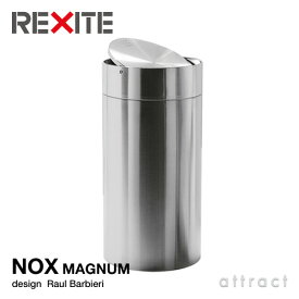 レキサイト REXITE NOX ノックス MAGNUM マグナム デザイン：Raul Barbieri ラウル・バルビエリ ダストボックス ビニールホルダー＆回転蓋付属 ステンレス製 ゴミ箱 くず入れ イタリア 家具 【RCP】【smtb-KD】