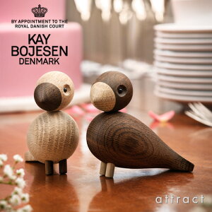 カイボイスンデンマークKAYBOJESENDENMARKラブバードLovebird39204ペアセットミニサイズオークナチュラルオブジェローゼンダール置物北欧デンマークハンドメイド職人小鳥木製玩具インテリア【RCP】【smtb-KD】
