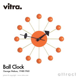 ヴィトラ Vitra Ball Clock ボールクロック Wall Clock ウォールクロック 掛け時計 デザイン：George Nelson ジョージ・ネルソン カラー：オレンジ スイス デザイナー パントン イームズ イサム ノグチ 【RCP】【smtb-KD】