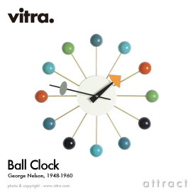 ヴィトラ Vitra Ball Clock ボールクロック Wall Clock ウォールクロック 掛け時計 デザイン：George Nelson ジョージ・ネルソン カラー：マルチカラー スイス デザイナー パントン イームズ イサム ノグチ 【RCP】【smtb-KD】