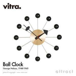 ���B�g�� Vitra Ball Clock �{�[���N���b�N Wall Clock �E�H�[���N���b�N �|�����v �f�U�C���FGeorge Nelson �W���[�W�E�l���\�� �J���[�F�u���b�N �X�C�X �f�U�C�i�[ �r�g�� �p���g�� �C�[���Y �m�O�` 