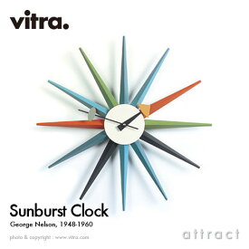 ヴィトラ Vitra Sunburst Clock サンバーストクロック Wall Clock ウォールクロック 掛け時計 デザイン：George Nelson ジョージ・ネルソン カラー：マルチカラー デザイナー パントン イームズ 【RCP】【smtb-KD】