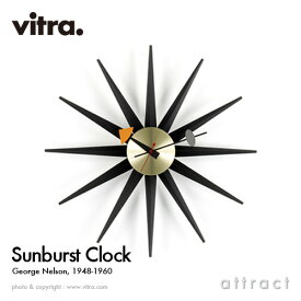ヴィトラ Vitra Sunburst Clock サンバーストクロック Wall Clock ウォールクロック 掛け時計 デザイン：George Nelson ジョージ・ネルソン カラー：ブラック デザイナー パントン イームズ 【RCP】【smtb-KD】