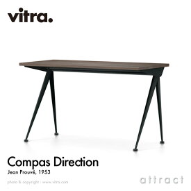 ヴィトラ Vitra コンパス ディレクション Compas Direction W125cm テーブル 机 デスク デザイン：Jean Prouve ジャン・プルーヴェ カラー：ダークオーク ラッカー仕上げ ベースカラー：3色 書斎 家具 インテリア 【RCP】【smtb-KD】