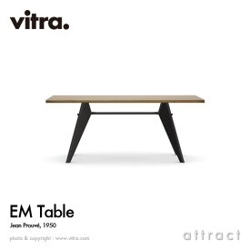 ヴィトラ Vitra EM ターブル EM Table テーブル デザイン：Jean Prouve ジャン・プルーヴェ サイズ：180cm 天板：ナチュラルオーク ベース：3色 イーエム スタンダード チェア ダイニング 椅子 家具 インテリア デザイナー パントン イームズ