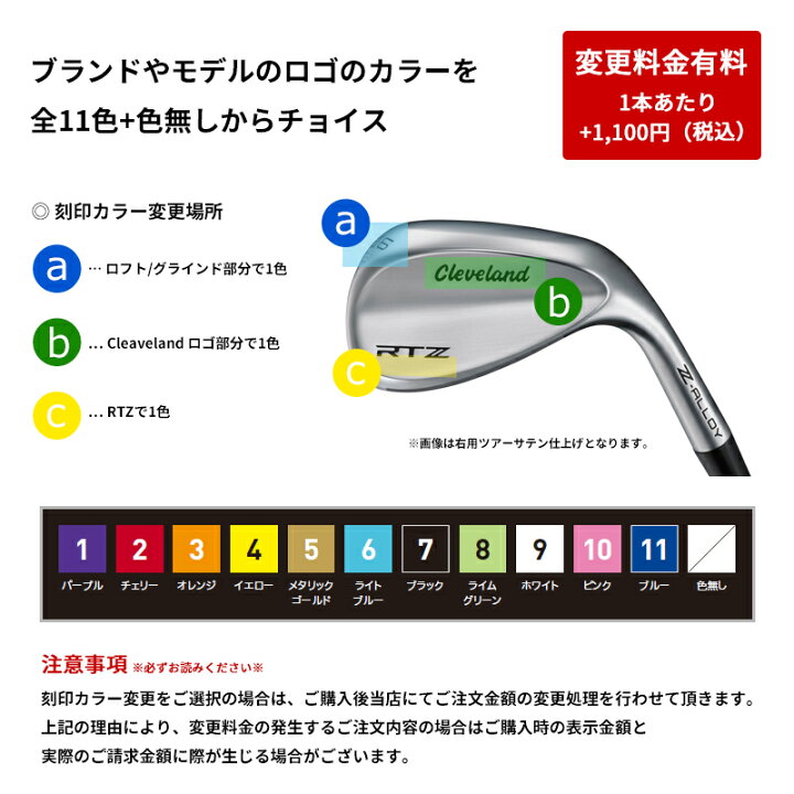カスタム クリーブランド RTZ ウェッジ ツアーサテン 2025 