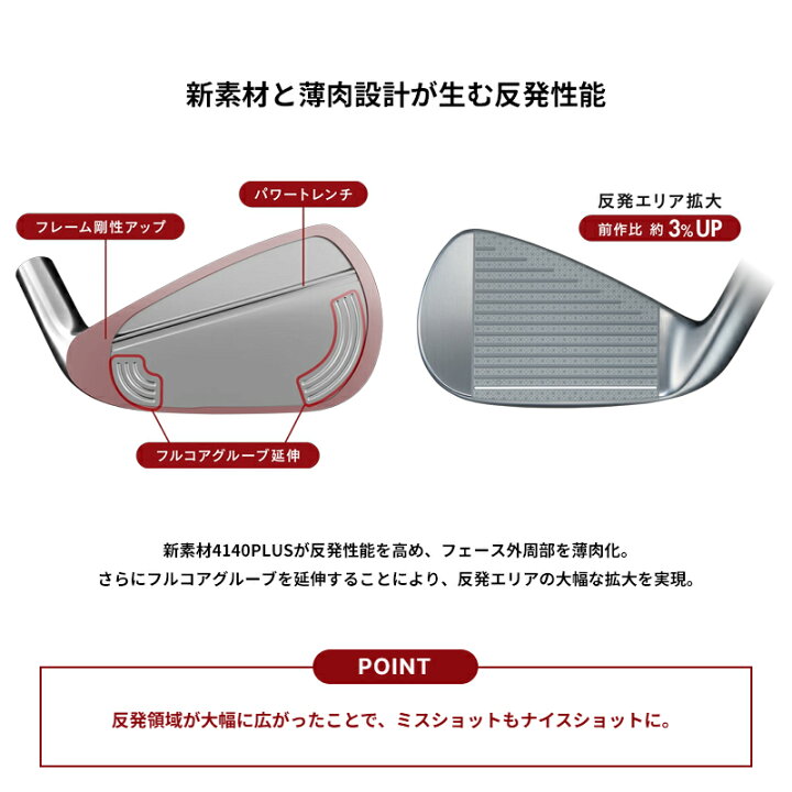 楽天市場】【受注生産】【正規品】 右打用 オノフ 赤 アイアンセット 4 