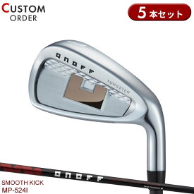 メーカー正規カスタムオーダー オノフ アカ アイアンセット 5本組 #6-#9,PW 純正 スムースキック MP-524Iカーボンシャフト ONOFF AKA 赤 SMOOTH KICK MP524I 2024年モデル