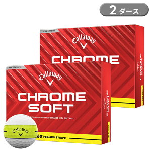 y[zLEFC N\tg CG[XgCv 2_[X 24 St{[ Callaway CHROME SOFT Yellow STRIPE 2025Nf