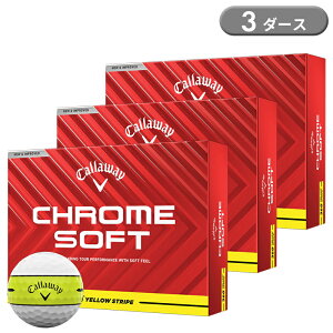y[zLEFC N\tg CG[XgCv 3_[X 36 St{[ Callaway CHROME SOFT Yellow STRIPE 2025Nf