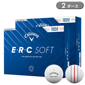 【即納】 キャロウェイ ERC ソフト ゴルフボール ホワイト トリプルトラック 2ダース 24個入り Callaway ERC SOFT 2025年モデル