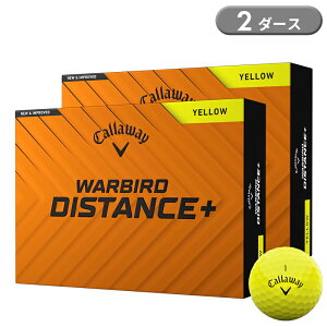 【即納】キャロウェイ ウォーバード ディスタンスプラス ゴルフボール イエロー 2ダース 24個入り Callaway WARBIRD DISTANCE+ 2025年モデル