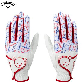 【あす楽対応】女性用 キャロウェイ ベア デュアル ウィメンズ グローブ 24JM ホワイト/レッド レディース・両手用#Callaway#Bear Dual Glove Women's Glove 24 JM